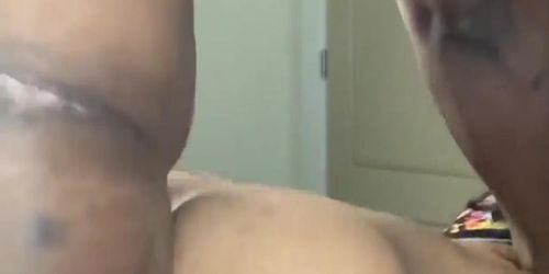 Slim ebony tranny and bbc