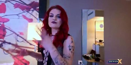 French amateur stripper takes BBC rough in hotel room - creampie anal fuck