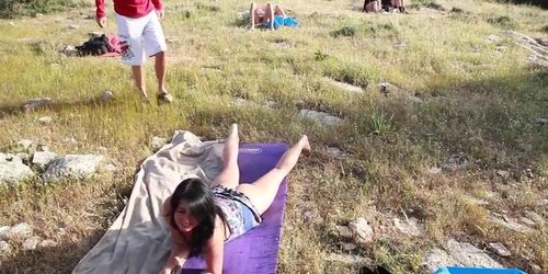 Alexandra Wett Gets Creampie Fucked In Public Park - Outdoor Sex With Big Dick