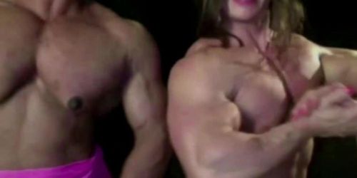 Lesbian hypertrophic muscles nude show