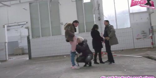 Oral Foursome In Lost Place With Milf And Teen (Gino Gemelli, Costas Antonis, Tatjana Young)