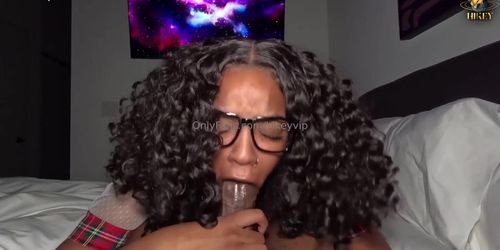 Skinny Ebony Come For Late Night Sex Tutoring