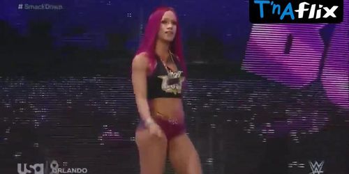 Sasha Banks Butt,  Breasts Scene  in Wwe Monday Night Raw