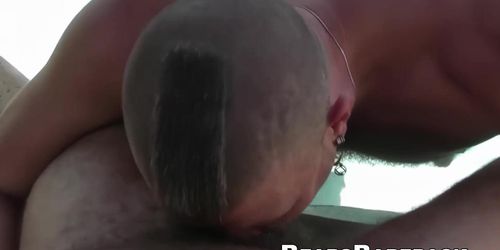 BEARS BAREBACK - Submissive Christian Matthews bends over as DILF Jeff Grove plows him