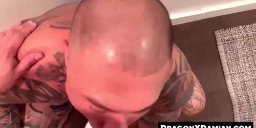 DRAGONXDAMIAN - Young stud Devin Meji delights in getting pleasured by Damian Dragon