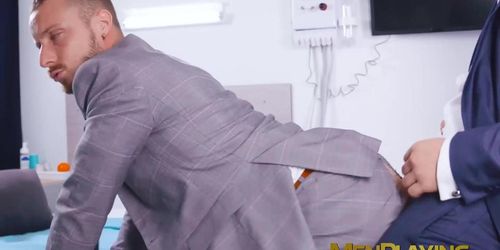 MEN PLAYING - Suited Johnny Donovan rimmed and banged the smooth hole of horny Zack Mackay