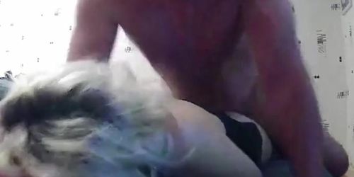 Hot french couple fucking doggy style on couch - real orgasm moaning