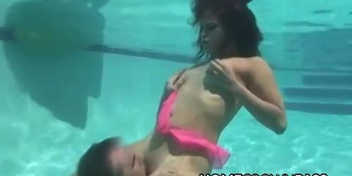HOMEGROWN PASS - Yummy redhead girl and hung dude fuck underwater like crazy (Miss Raquel)