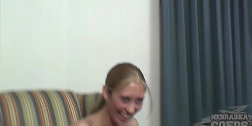 Innocent Blonde Gets Naked In Iowa Hotel Room