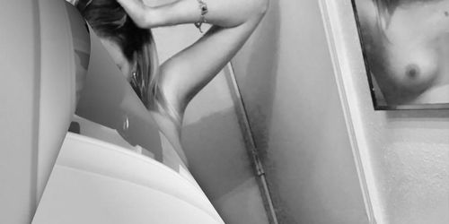 Flight attendant Madison Shaffer stripping down
