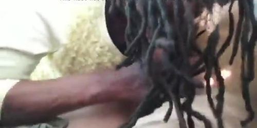 Ebony granny blowjob
