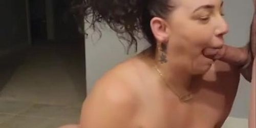 Subrina Lucia sucks and tittyfucks a fan