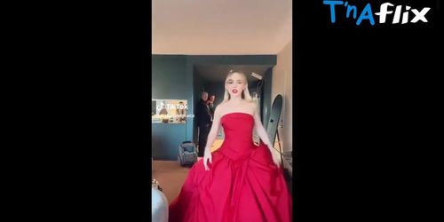 Mckenna Grace Sexy Scene in Mckenna Grace Showning Leg In Red Dress For The Ghostbusters: Frozen Empire Premiere
