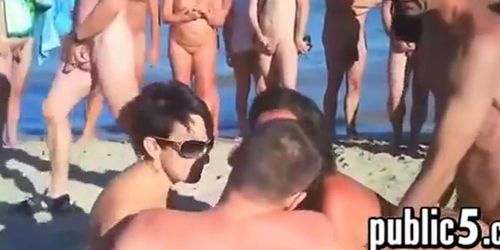 Swingers Having Fun At A Beach