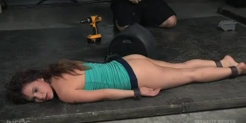 deepthroat petite slave has a hard time gagging