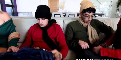 MYLFNETWORK - Mona Azar and Bunny Madison leave their worries and do swapping