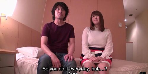 Japanese gf has raw sex with JAV director while boyfriend watches