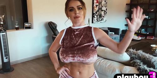 MILF fucked herself after workout and huge tits MILF enjoyed solo action (Sophie Dee)