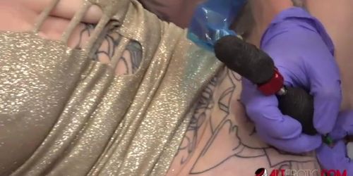 Blonde Tattooed Girl Sully Savage Gets Her Clit Inked In Extreme Reality Scene