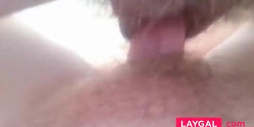 Hairy Amateur Squirter Covered in Cum