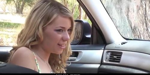 Hot MILF Debi Diamond Picks Up Sexy Teen Hitchhiker Nicole Ray for Lesbian Fun