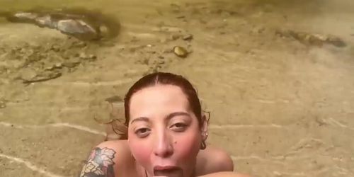 Devil Khloe - Redhead Latina Fucking In A Waterfall