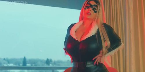 Busty CumSlut In Black Cat Costume