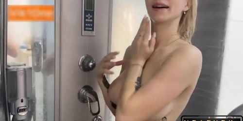 Caught My Stepsis In The Shower With An Anal Plug And Fucked Her