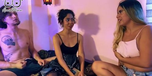 Best Friend Catches Me Fucking Her Boyfriend, Then Invites Me for a Wild Threesome - Leyton Big, AnnieMarin, Cindy Luna