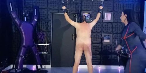 Mistress luciana dominates slave with rough whipping - extreme bdsm punishment