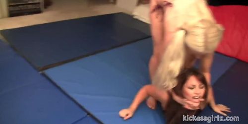 girls wrestle each other