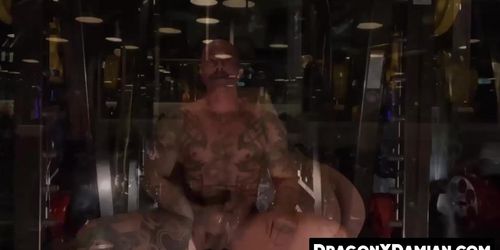 DRAGONXDAMIAN - Damian Dragon do a bit of workout before stroking his dick until cumshot