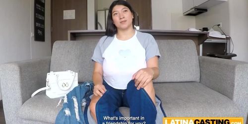 Plumper Asian Latina Is Titty-fucked After A Deep Throat Blowjob (Between Them)