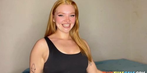 Public Facial for a Redhead Amateur Babe at the Bar! (Emily Rose, Blue Eyes)