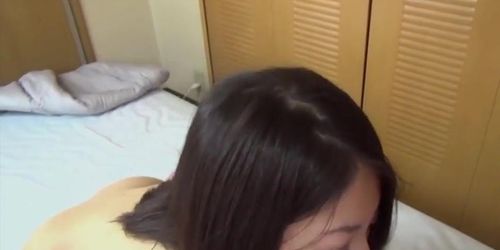 Japanese teenage beauty gets covered in cum after hardcore sex