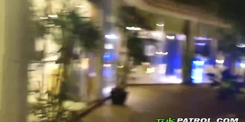 Asian teen street hooker taken to hotel room of horny tourist