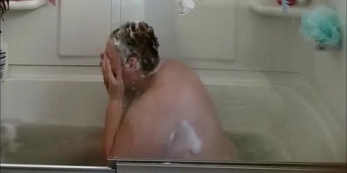 Fat Chrissy rubs one off in the bathtub again.