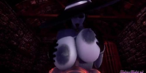 Realistic 3D Hentai: Lady Dimitrescu Big Tits Pov Boobjob & Cowgirl Creampie - Resident Evil Anime Porn