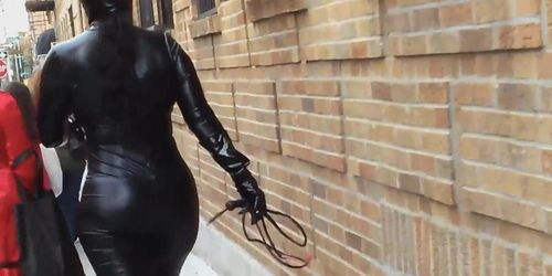 catwoman dress latex booty