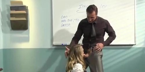 Stuck up slut gets fucked in Classroom by teacher