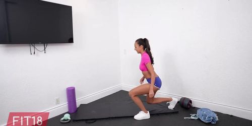 Fit18 - Sasha Tatcha - Flexible Gymnast Likes Creampie And Sex A Little Hard - 60Fps