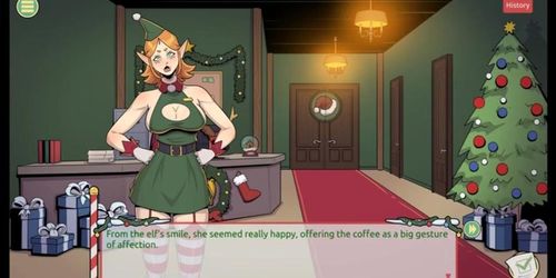 Claus' Secret Surprise: Femboy Santa Elf Gets Covered in Cum - Hentai Game Ep.5