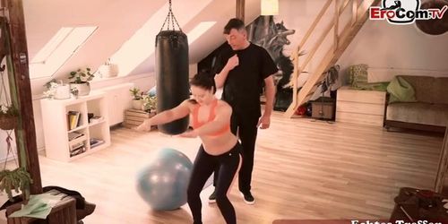 Fitness Trainer Seduces Young Woman During Exercise (Emma Secret)