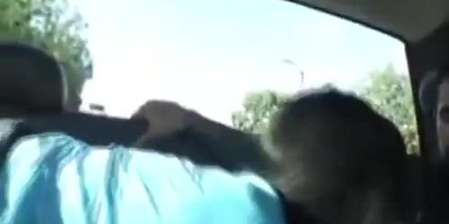 Blowjob in a car