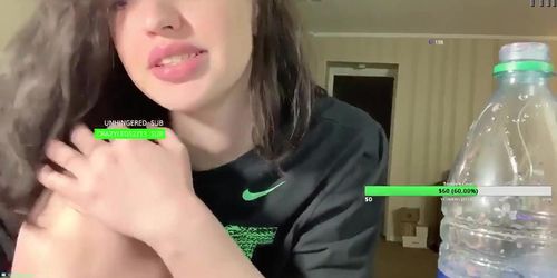 twitch streamer porn cum Accidental Downblouse Nip Slip In Crop Shirt