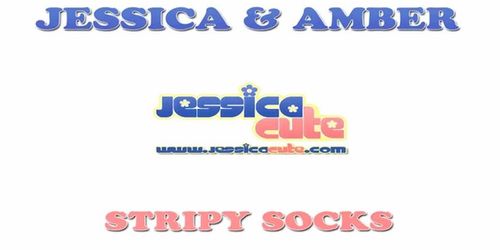 Jessicacute E Jessica And Amber Stripey Socks Lewd Sasha Rose