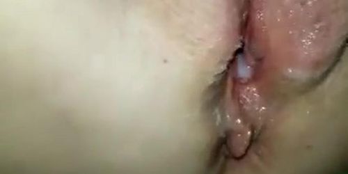 Chinese granny pussy creampie