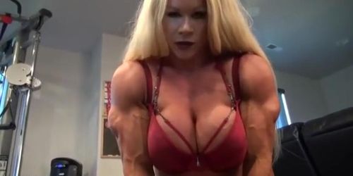 Aleesha young tits flex and pecs