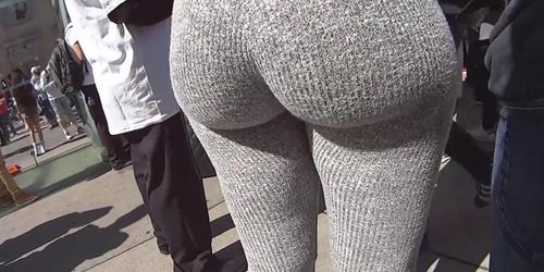 big butt morena tight grey pants