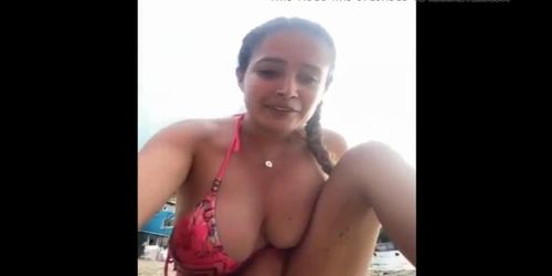 Girlfriend Masterbating On Beach